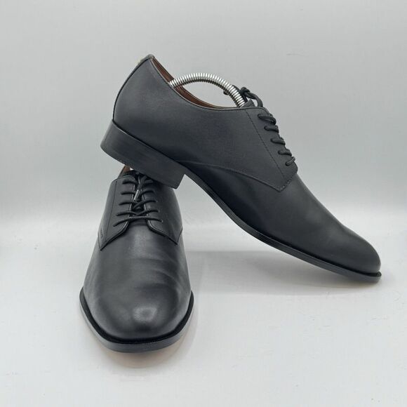 Men's Coach Sculpted C Derby Leather Slip On Loafer Shoes Black Size 9D - Picture 6 of 12